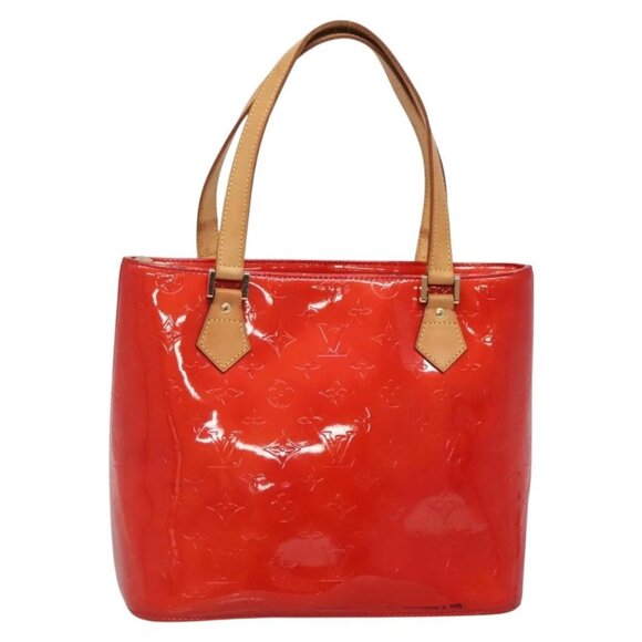 LOUIS VUITTON Monogram Vernis Houston Hand Bag Red M91092 LV Auth ep10400 - Picture 2 of 13